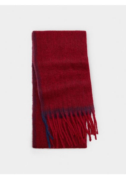 Saçaklı Yün Karışımlı Eşarp