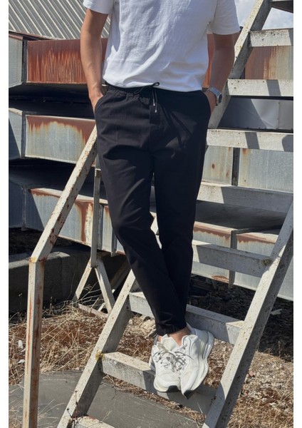Erkek, Bel ve Paça Lastikli, Hi-Quality, Gabardin Dokuma, Pamuklu, Jogger Pantolon 270-2 fırsatları