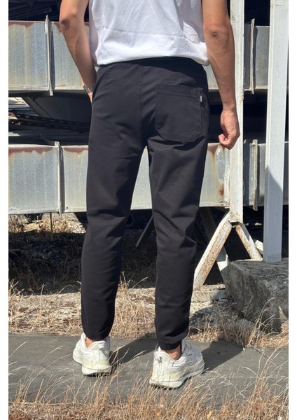 Erkek, Bel ve Paça Lastikli, Hi-Quality, Gabardin Dokuma, Pamuklu, Jogger Pantolon 270-2