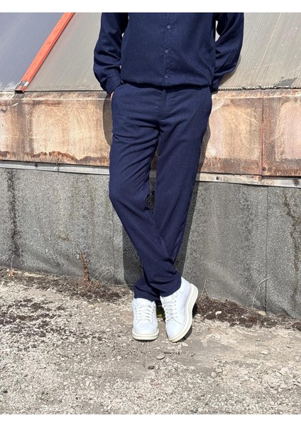 Erkek, Bel Lastikli, Dokuma Kadife, Regular-Fit, Old Money Culture, Pantolon 305