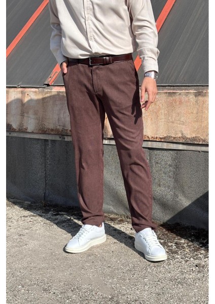 Erkek, Bel Lastikli, Dokuma Kadife, Regular-Fit, Old Money Culture, Pantolon 305 fırsatları