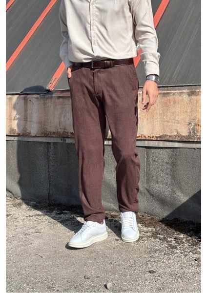 Erkek, Bel Lastikli, Dokuma Kadife, Regular-Fit, Old Money Culture, Pantolon 305 indirimleri