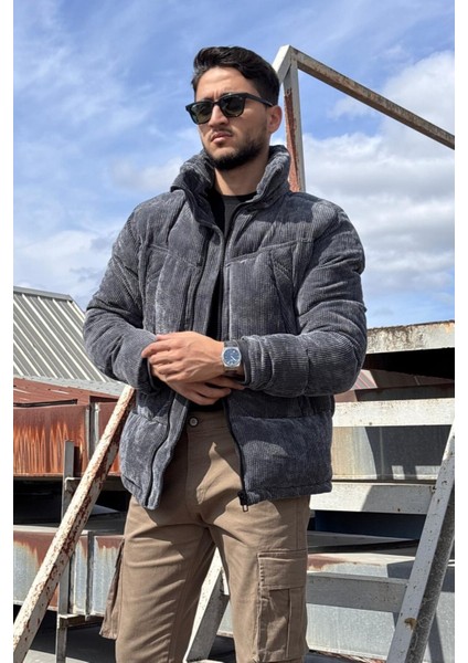 Çıkarılabilir Kapüşonlu, Kadife Kumaş, Dik Yaka, Soğuğa Karşı Dayanıklı, Şişme Mont 2484 modelleri