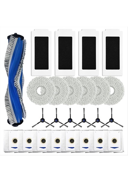 Ecovacs Deebot T30 Pro Omni / T30 Max / T30 / DDX14 Vakum Süpürge Yedek Parçalar Ana Yan Fırça Hepa Filtre Mop Bezi (Yurt Dışından)