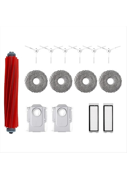 Roborock Q Revo / P10 A7400RR Ana Yan Fırça Hepa Filtre Mop Bezi Toz Çantaları Vakum Süpürge Parçaları (Yurt Dışından)