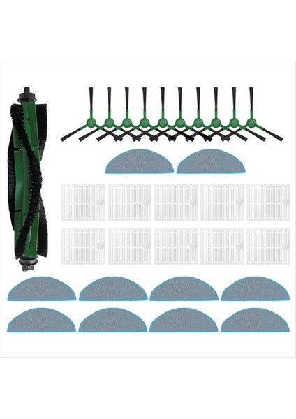 Irobot Roomba Combo Essential Roomba Vac Essential Parts Ana Roller Yan Fırça Hepa Filtre Mop Bez Aksesuarları (Yurt Dışından)