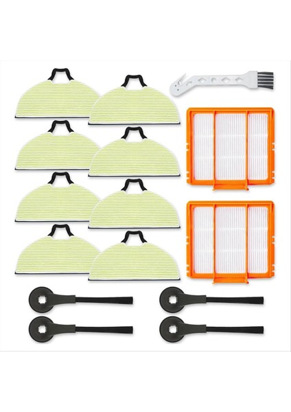 8pcs Mop Pedler Köpekbalığı RV2610WA RV2620WA RV2410WD AV2610WA Aı Ultra 2- 1 In-In-1 Robot Vakum Modelleri (Yurt Dışından)