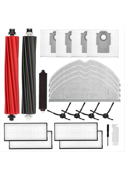 Roborock S8 Pro Ultra Robot Için Vakum Temizleyici Parçalar Toz Torbası Ana Yan Fırça Hepa Filtre Mop Pad Aksesuarları (Yurt Dışından)