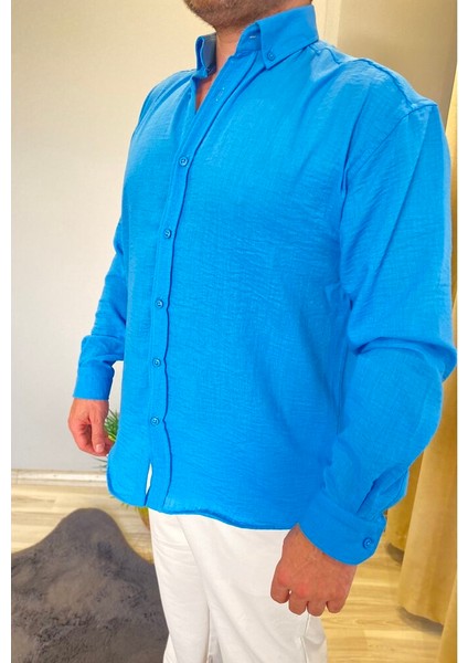 Oversize Keten Gömlek