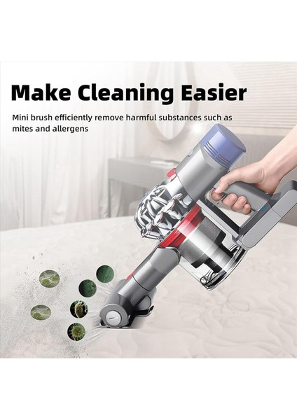 2x Mini Turbo Fırça Dyson V7 V7 V8 V10 V11 V15 Kablosuz Vakum Süpürgeleri Türbin Fırçası Toz Saç Akarlar Kir (Yurt Dışından) indirimleri