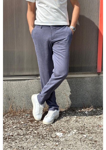 Erkek, Bel Lastikli, Dokuma Kadife, Regular-Fit, Old Money Culture, Pantolon 305 modelleri