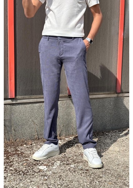 Erkek, Bel Lastikli, Dokuma Kadife, Regular-Fit, Old Money Culture, Pantolon 305