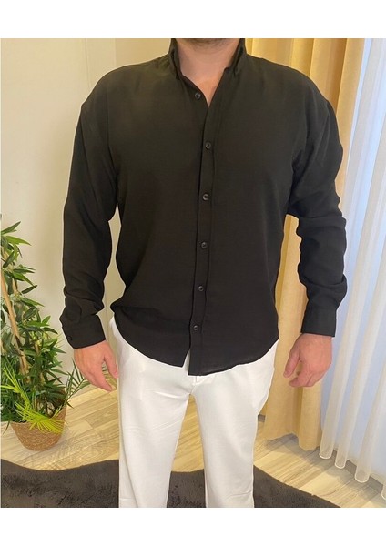 Oversize Keten Gömlek