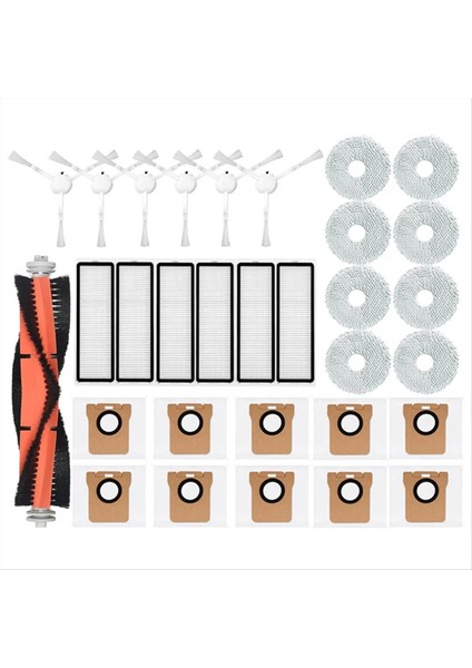 Xiaomi Robot Vakum Için X10+ X10 Plus B101GL Aksesuarlar Ana Yan Fırça Hepa Filtre Toz Torbası Mop Rag Yedek Parçalar (Yurt Dışından)