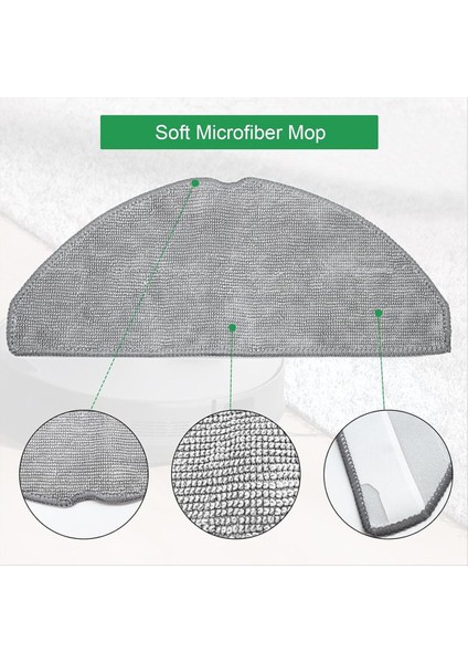 4 Paket Paspas Bezleri Eufy L60 Robot Vakum Süpürge Mikrofiber Paspas Yıkanabilir Mop Kumaşları Aksesuarları (Yurt Dışından) modelleri