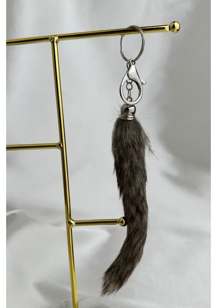 Gümüş Rengi Uzun Tüy Çanta Aksesuarı (15CM) fiyatları