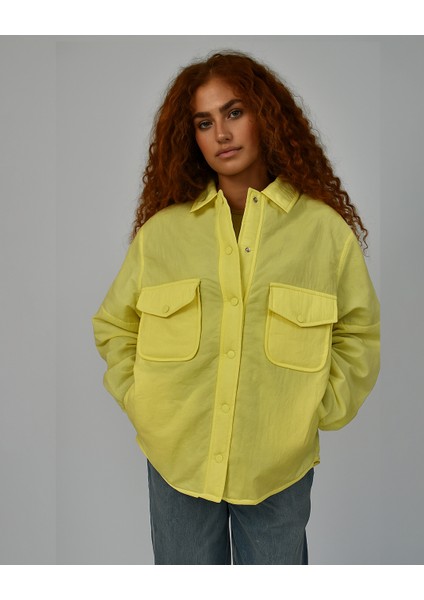 Kadın Fıstık Yeşili Hafif Mont