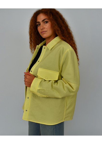 Kadın Fıstık Yeşili Hafif Mont modelleri