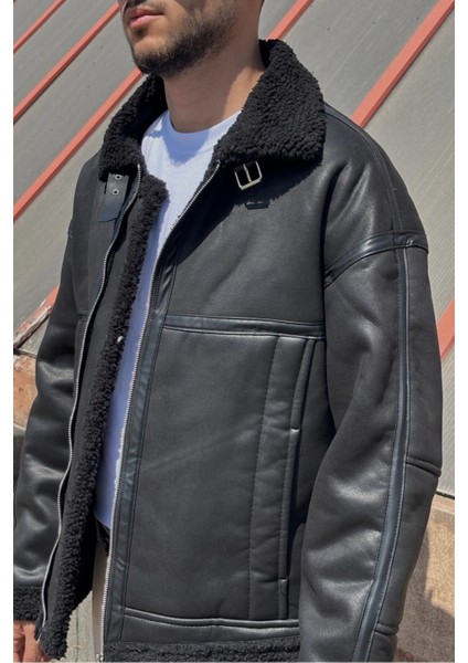 Kürk Detaylı, Nappa Deri, Suya ve Soğuğa Karşı Dayanıklı, Dikiş Detaylı, Kışlık Mont 617