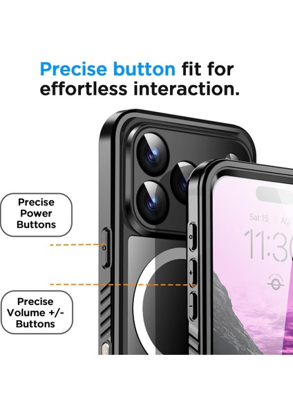 Apple iPhone 17 Pro Max Kılıf Su Geçirmez Tam Korumalı Magsafe'li 360 Darbeye Dayanıklı Toz Geçirmez Kapak fiyatları