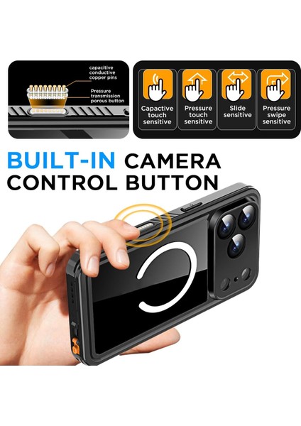 Apple iPhone 17 Pro Max Kılıf Su Geçirmez Tam Korumalı Magsafe'li 360 Darbeye Dayanıklı Toz Geçirmez Kapak modelleri