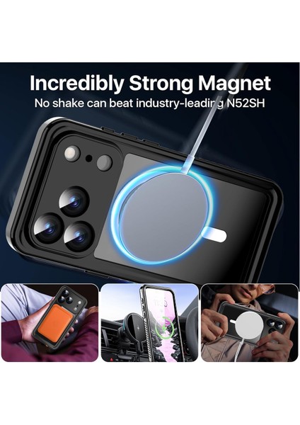 Apple iPhone 17 Pro Max Kılıf Su Geçirmez Tam Korumalı Magsafe'li 360 Darbeye Dayanıklı Toz Geçirmez Kapak fırsatları