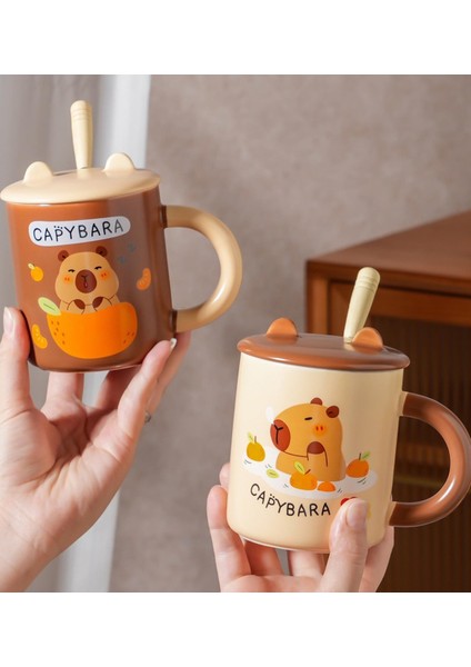 Tatlı Capybara Temalı Seramik Kupa
