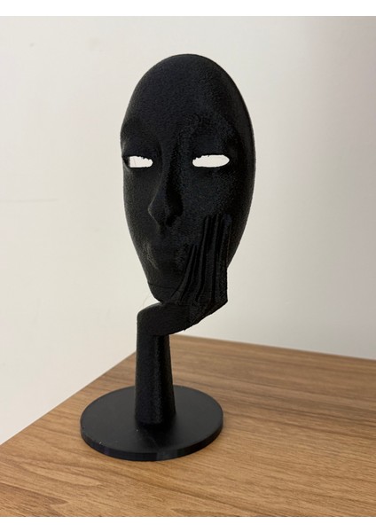 Dekoratif Düşünen Yüz Heykel – Modern Minimalist Masa Üstü Biblo