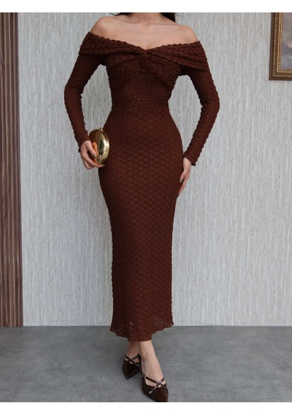 Ön Düğüm Detaylı Dantel Elbise modelleri