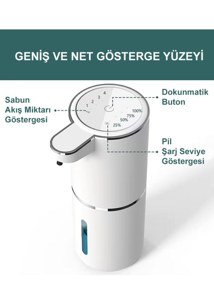 Sensörlü USB Şarjlı Köpük Sabunluk / GT-SD03