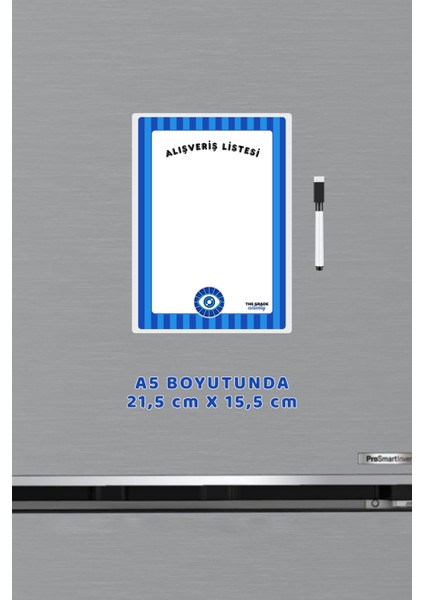 Yaz Sil Notluk Alışveriş Listesi Nazarlık Göz Nazar Boncuğu Temalı Magnetli Buzdolabı Notluk Nazar