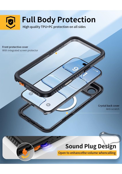 Apple iPhone 17 Air Kılıf Su Geçirmez Tam Korumalı Magsafe'li 360 Darbeye Dayanıklı Toz Geçirmez Kapak modelleri