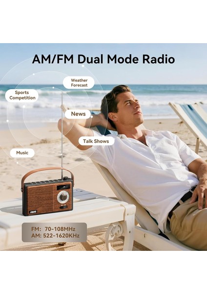 Retro Bluetooth Radyo Hoparlör – Am/fm Çift Mod, 6W Güçlü Ses, 1500 Mah Şarjlı Batarya, Usb/tf Kart/aux Girişli, Taşınabilir Ahşap Tasarım, Vintage Müzik Kutusu 11.6cm Yükseklik | AS26 fırsatları