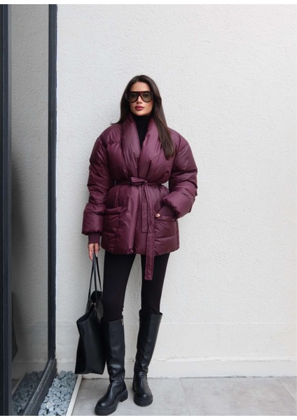 Açık Cep Ön Bağlamalı Şişme Mont fiyatları