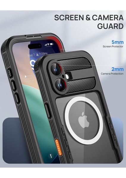 Apple iPhone 17 Uyumlu Kılıf Su Geçirmez Tam Korumalı Magsafe'li 360 Darbeye Dayanıklı Toz Geçirmez Kapak modelleri