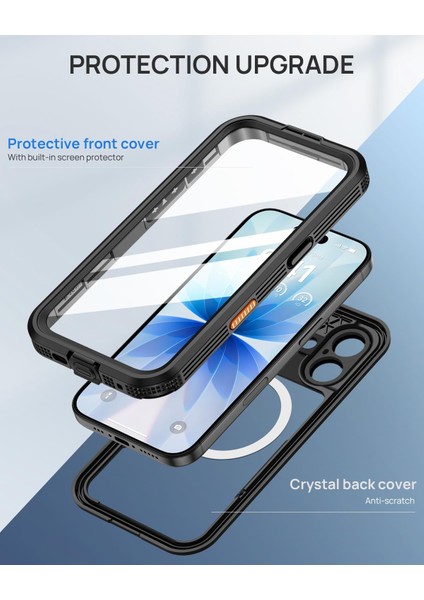 Apple iPhone 17 Uyumlu Kılıf Su Geçirmez Tam Korumalı Magsafe'li 360 Darbeye Dayanıklı Toz Geçirmez Kapak fırsatları