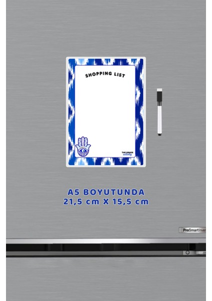 Yaz Sil Notluk Shopping List Fatma Ana Eli Nazar Boncuk Süs Magnetli Buzdolabı Notluk