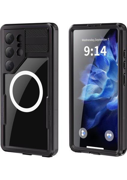 Samsung Galaxy S25 Ultra Su Geçirmez Kılıf Tam Korumalı Magsafe'li 360 Darbeye Dayanıklı Toz Geçirmez Kapak