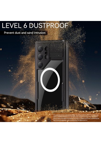 Samsung Galaxy S25 Ultra Su Geçirmez Kılıf Tam Korumalı Magsafe'li 360 Darbeye Dayanıklı Toz Geçirmez Kapak