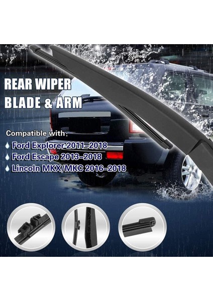 Ford Explorer 2011-2018 Için Set Seti Arka Cam Ön Cam Silecek Kol Bıçağı Lincoln Mkx 2016-2018 BB5Z17526C (Yurt Dışından) fiyatları