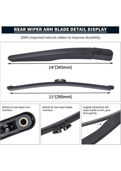 Ford Explorer 2011-2018 Için Set Seti Arka Cam Ön Cam Silecek Kol Bıçağı Lincoln Mkx 2016-2018 BB5Z17526C (Yurt Dışından) indirimleri