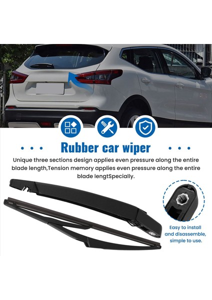 2pcs Araba Ön Cam Arka Cam Silecek 12 Inç Arka Silecek Bıçağı ve Kol Seti Nissan Qashqai Dualis J10 J11 2006-2019 (Yurt Dışından) indirimleri