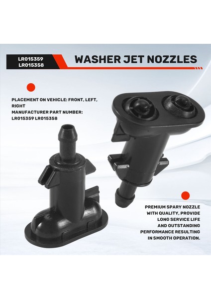 Arazi Için Sol Ön Far Yıkayıcı Jet Mozası Seti Rover Range Rover Sport L320 2010 - 2013 LR015359 LR015358 (Yurt Dışından) fırsatları