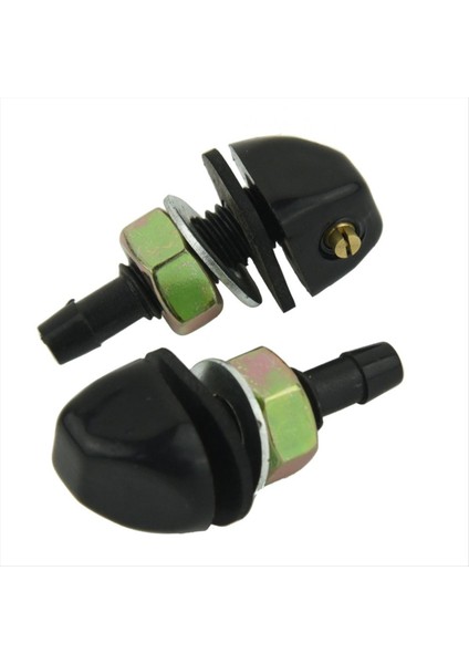 2 Adet Siyah Plastik Araba Ön Pencere Ön Cam Yıkayıcı Sprey Nozul Bmw Çifti (Yurt Dışından)