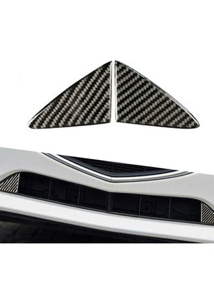 2pcs Karbon Fiber Ön Izgara Izgara Kapak Mazda 3 Axela 2014 2015 2016 Araba Ön Izgara Trim Şeritleri Kapak (Yurt Dışından) fırsatları