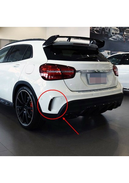 Çift Arka Tampon Havalandırma Kapağı Kanatları Ayırıcı Trim Mercedes-Benz Gla 200 250 X156 GLA45 Amg 2013-2018 (Yurt Dışından) modelleri