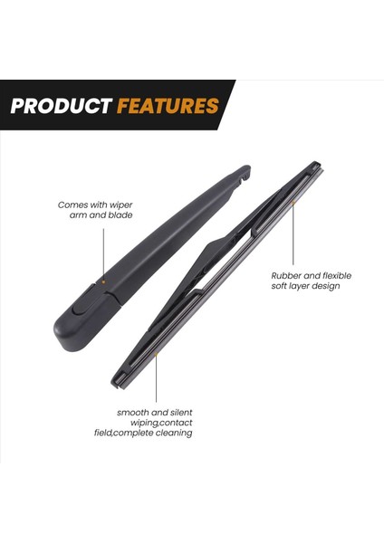 Opel Astra Iıı Için Arka Ön Cam Ön Cam Silecek Kolu ve Bıçak Seti 3 H 2003-2009 (Yurt Dışından) modelleri