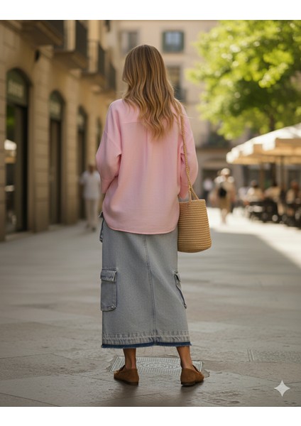 Kadın Cepli Kot Etek indirimleri