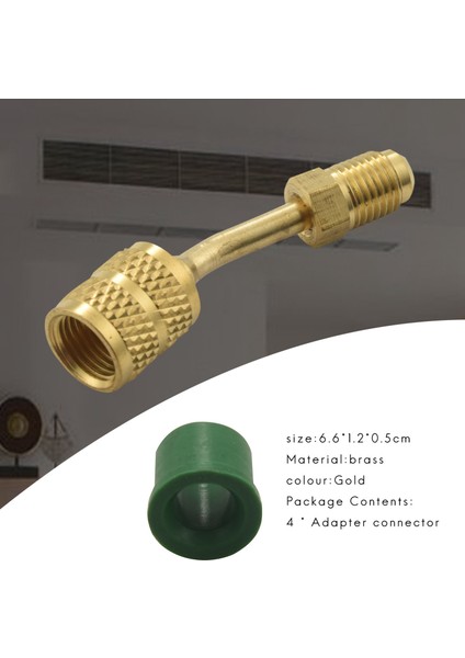 4 Paket R410A Adaptör Şarjı Vakum Port Adaptör Pirinç Dönüştürücü Yüksük ile 5/16 Inç Sae Dişi Hızlı Kuplörler 1/4 Inç Sae Mını Split System Için Erkek Parlamacılar (Yurt Dışından) modelleri