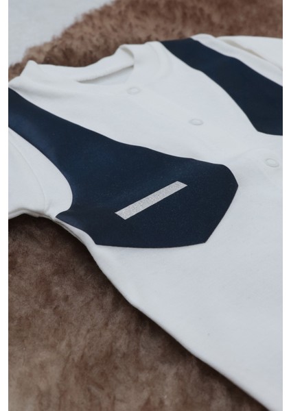 Pamuklu Bebek Tulumu 6-9 Ay - Smokin